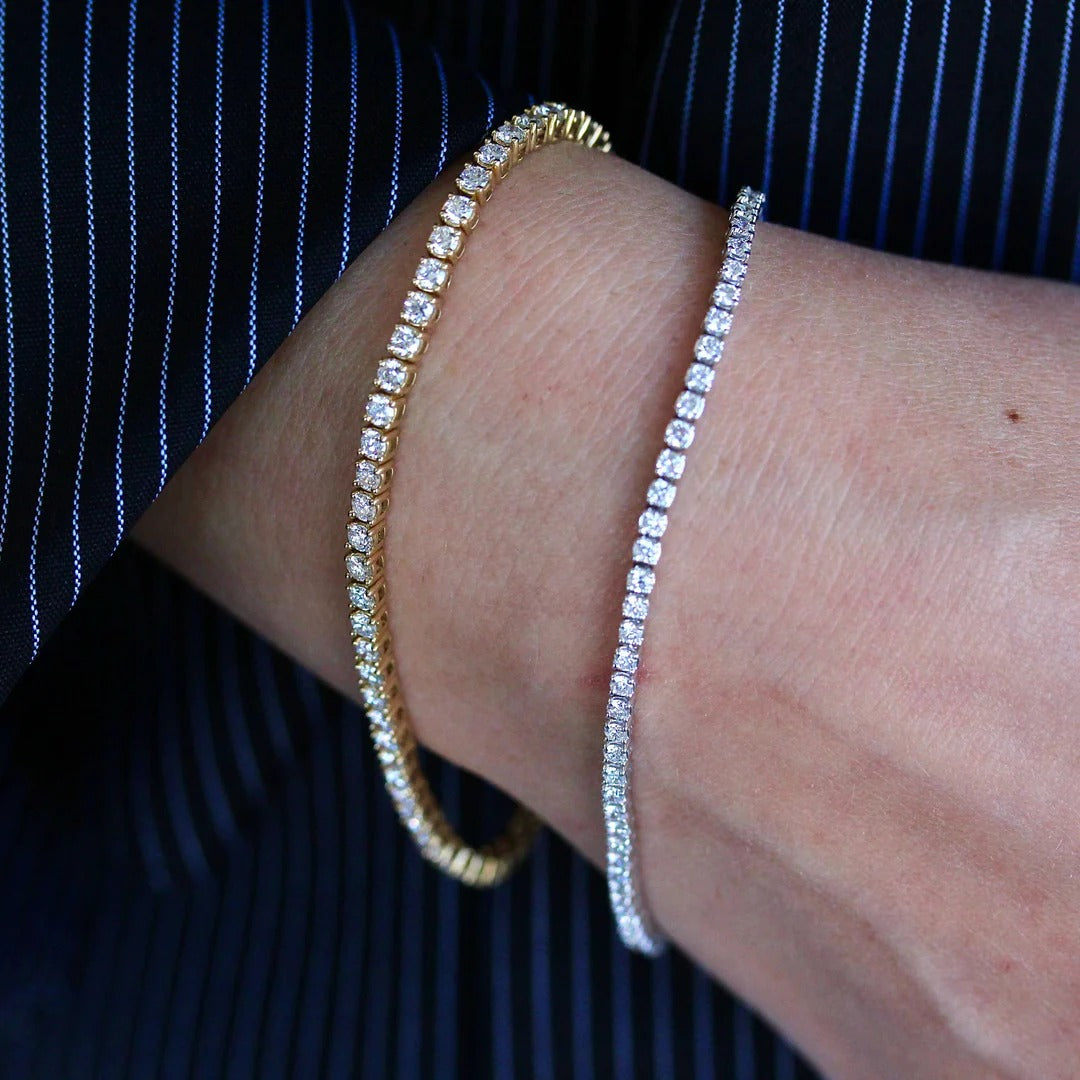2.5 TCW Round Lab Grown Diamond Tennis Bracelet