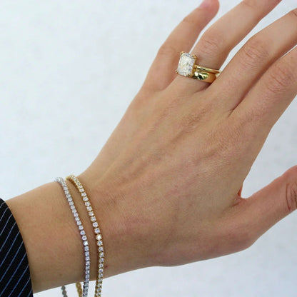 2.05 TCW Round Lab Grown Diamond Tennis Bracelet