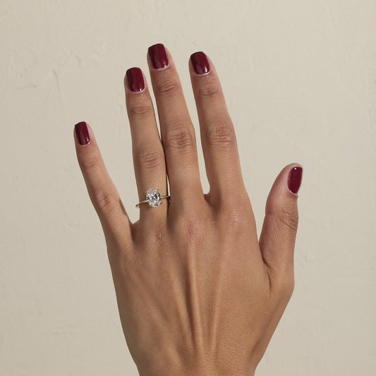 2.04 CT Oval Solitaire Lab Grown Diamond Engagement Ring