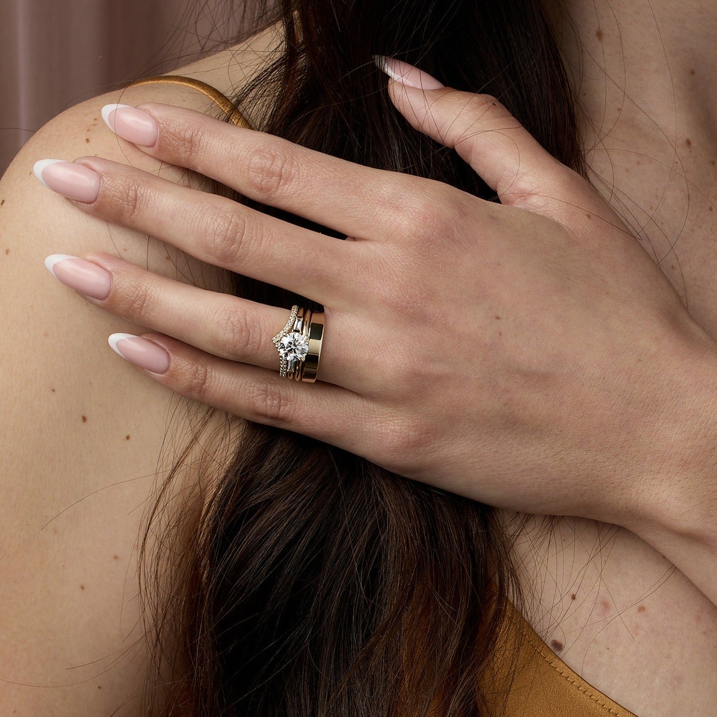 1.74 CT Round Three Stone Lab Grown Diamond Engagement Ring