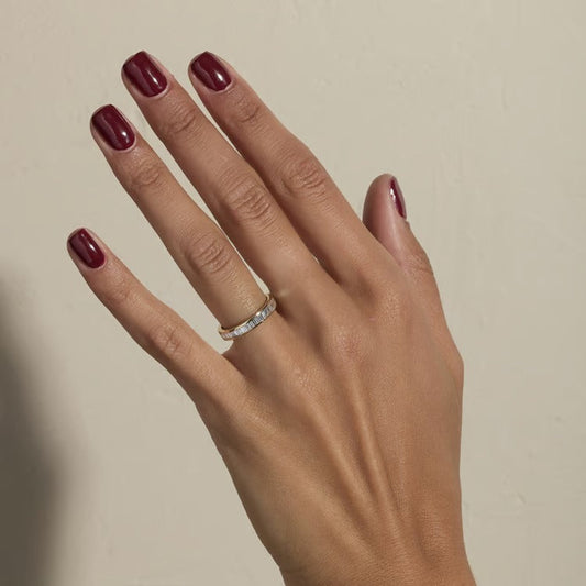0.75 TCW Tapered Baguette Eternity Lab Grown Diamond Wedding Band