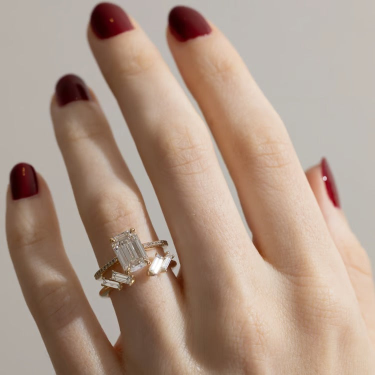0.46 TCW Baguette Lab Grown Diamond Wedding Band