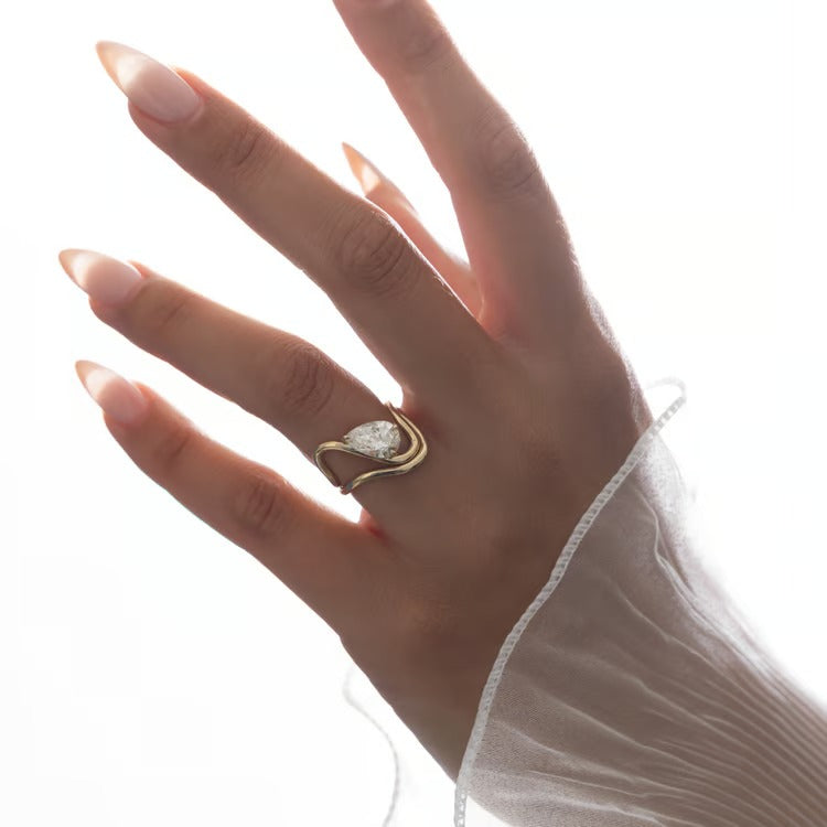 Astra Curved Wedding Band