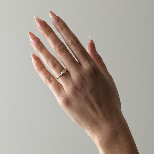 0.21 TCW Pear & Marquise Lab Grown Diamond Wedding Band