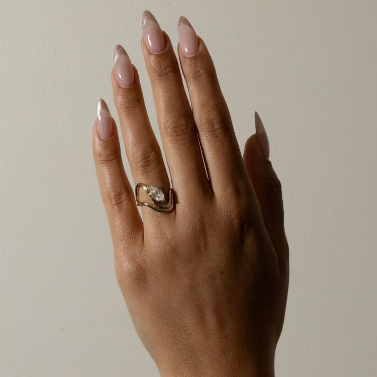 Astra Curved Wedding Band