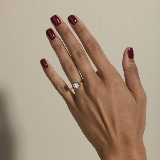 2.02 CT Round Solitaire Lab Grown Diamond Engagement Ring