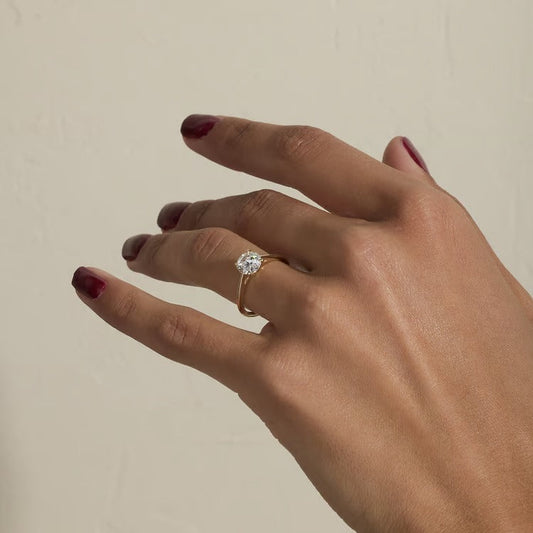1.25 CT Round Solitaire Lab Grown Diamond Engagement Ring