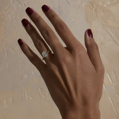2.08 CT Oval Three Stone Lab Grown Diamond Engagement Ring