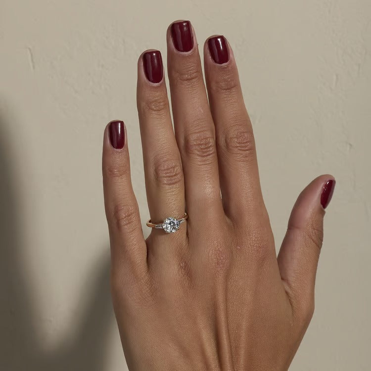 1.53 CT Round Three Stone Lab Grown Diamond Engagement Ring