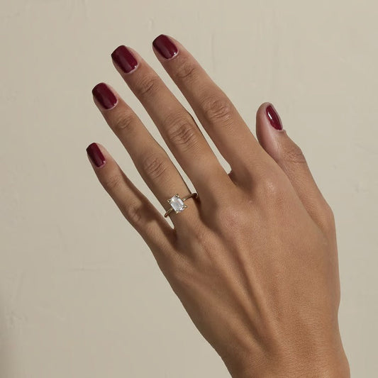 1.96 CT Antique Oval Solitaire Lab Grown Diamond Engagement Ring