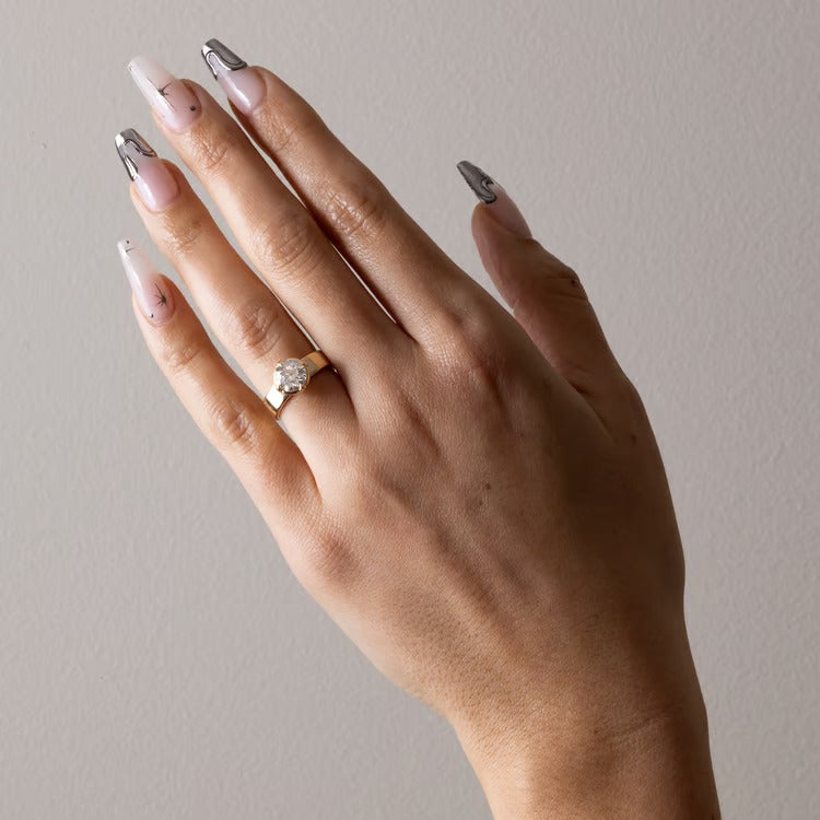 1.59 CT Round Solitaire Lab Grown Diamond Engagement Ring