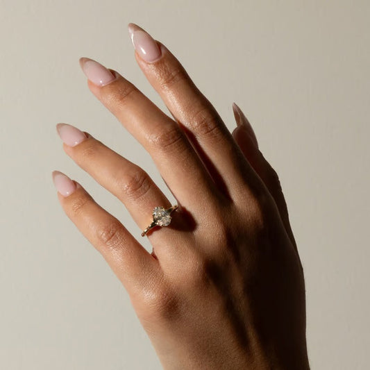 1.81 CT Oval Solitaire Lab Grown Diamond Engagement Ring