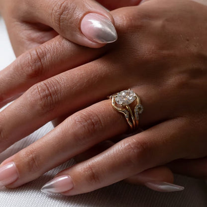 1.96 CT Antique Oval Solitaire Lab Grown Diamond Engagement Ring