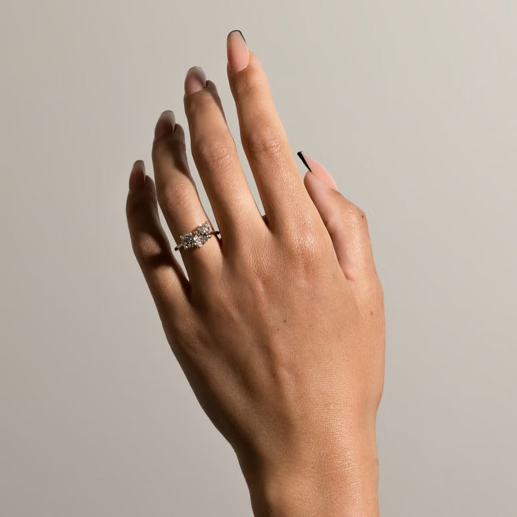 2.60 CT Pear & Princess Toi et Moi Lab Grown Diamond Engagement Ring