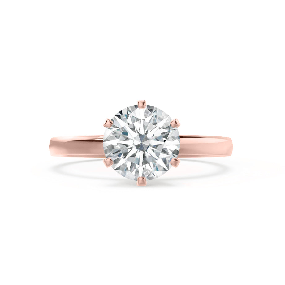 1.5 CT Round Solitaire Lab Grown Diamond Engagement Ring
