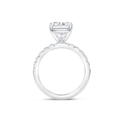 3 CT Radiant Pave Lab Grown Diamond Engagement Ring