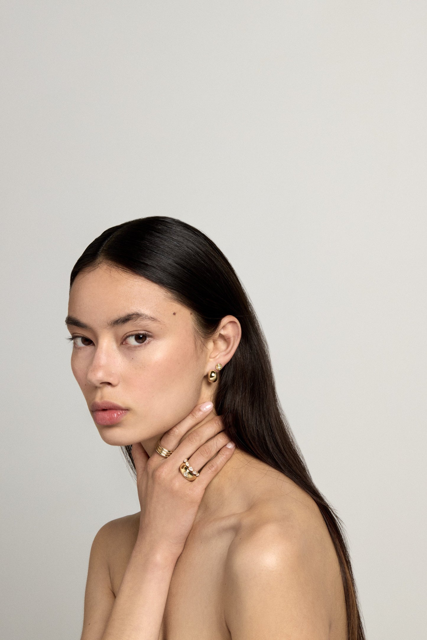 Medium Blob Hoops | 925 Sterling Silver