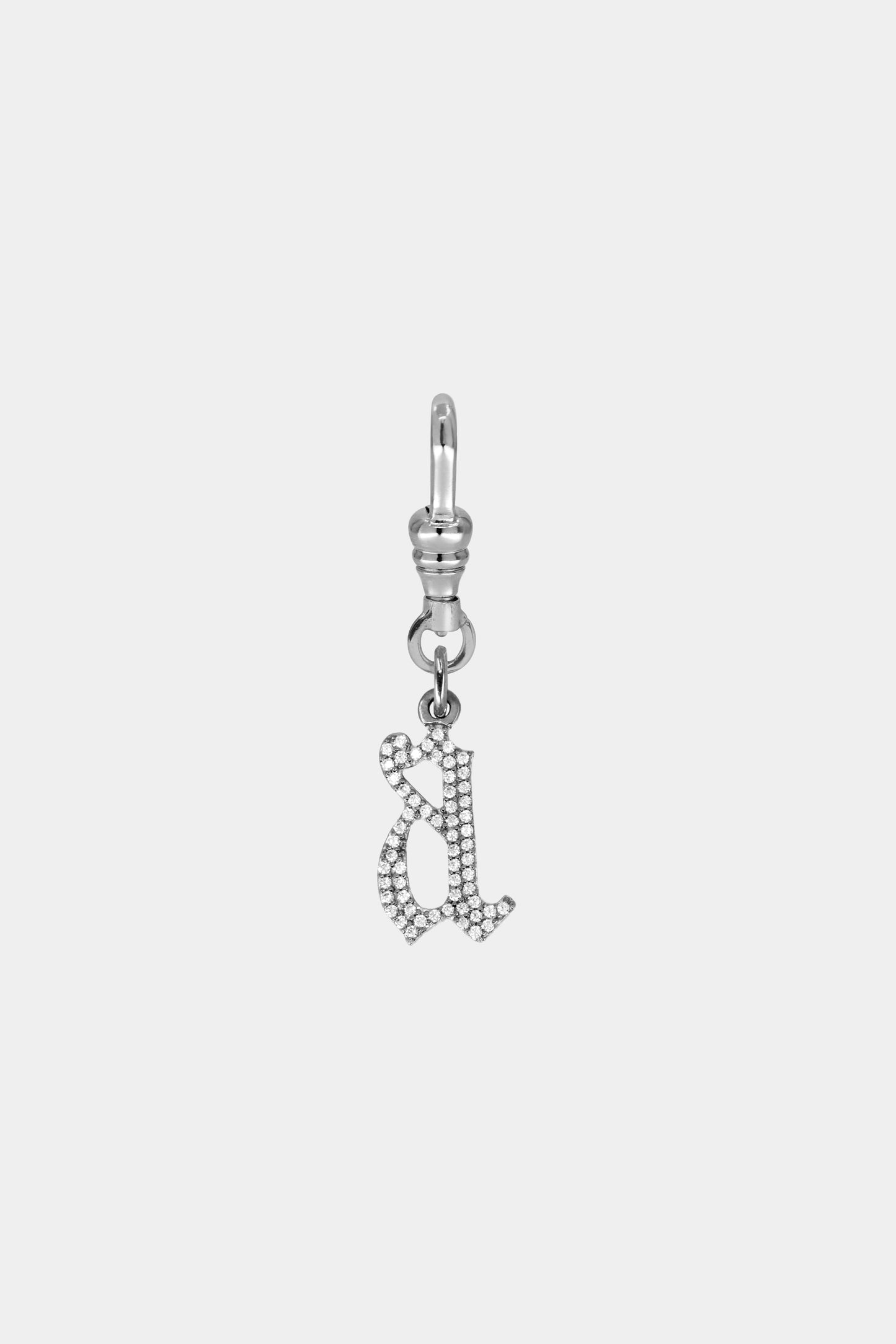 Large Moissanite Gothic Letter Pendant | 925 Sterling Silver