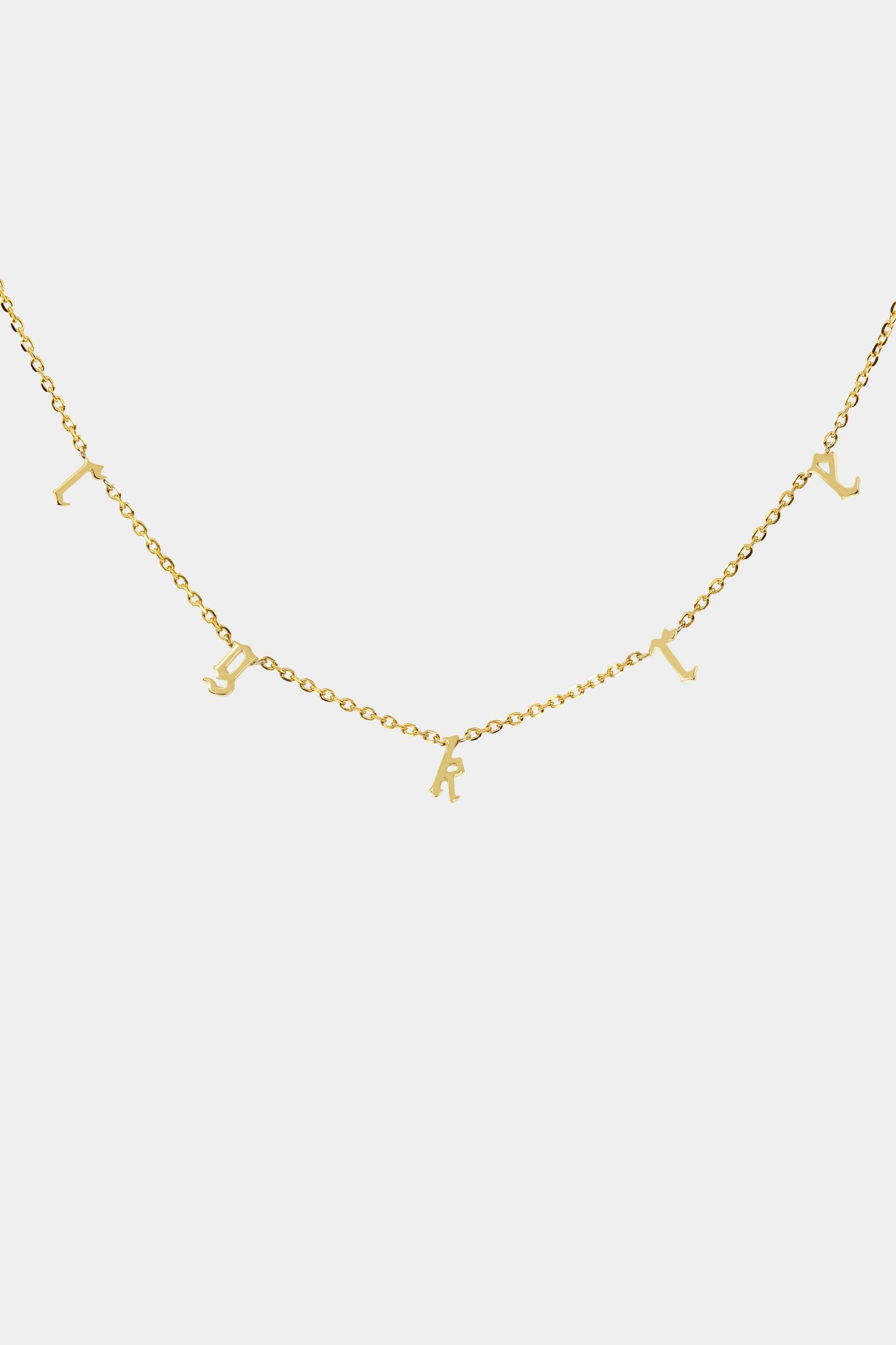 Gothic Letter Necklace | 925 Sterling Silver
