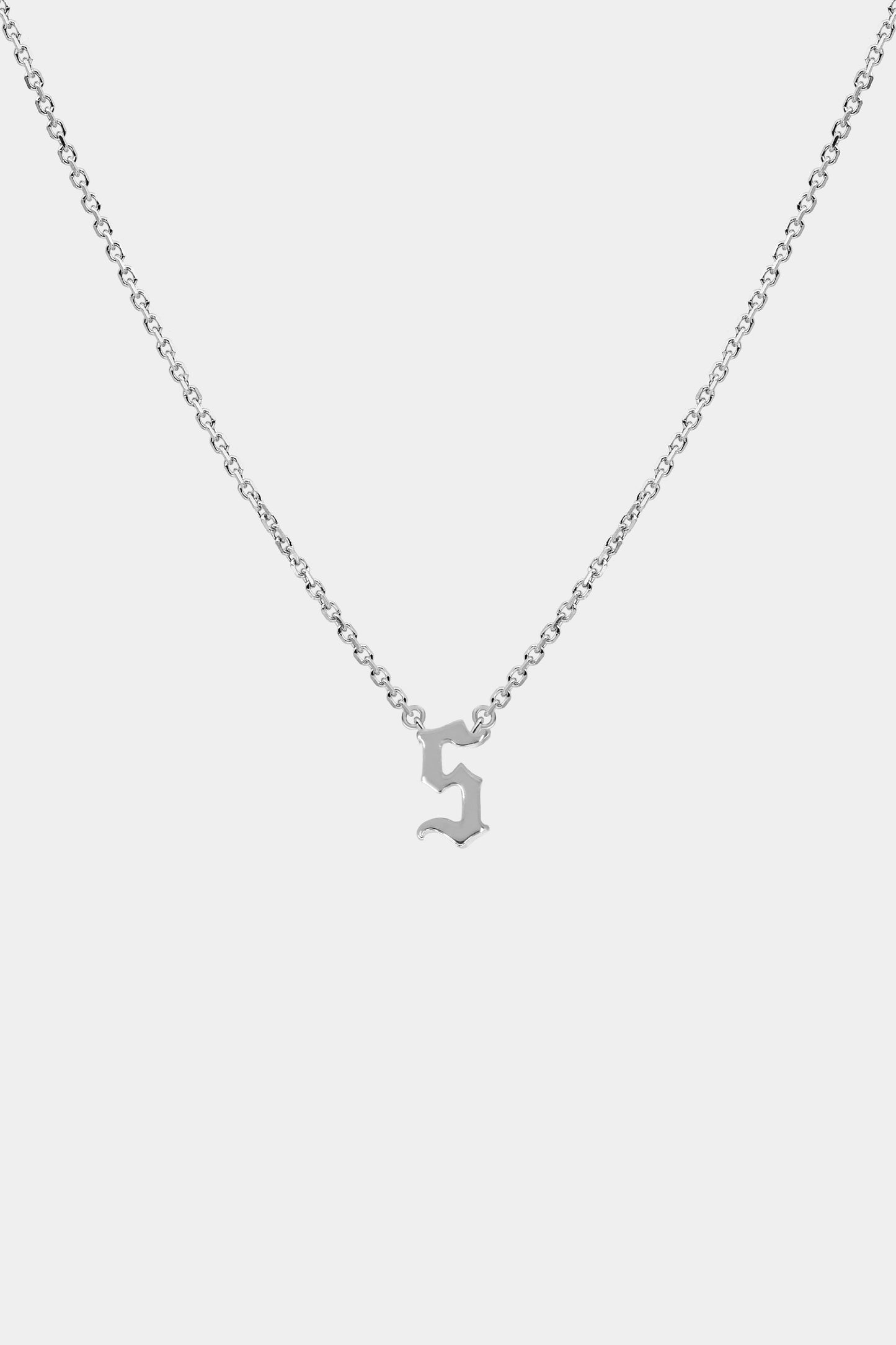 Gothic Letter Necklace | 925 Sterling Silver