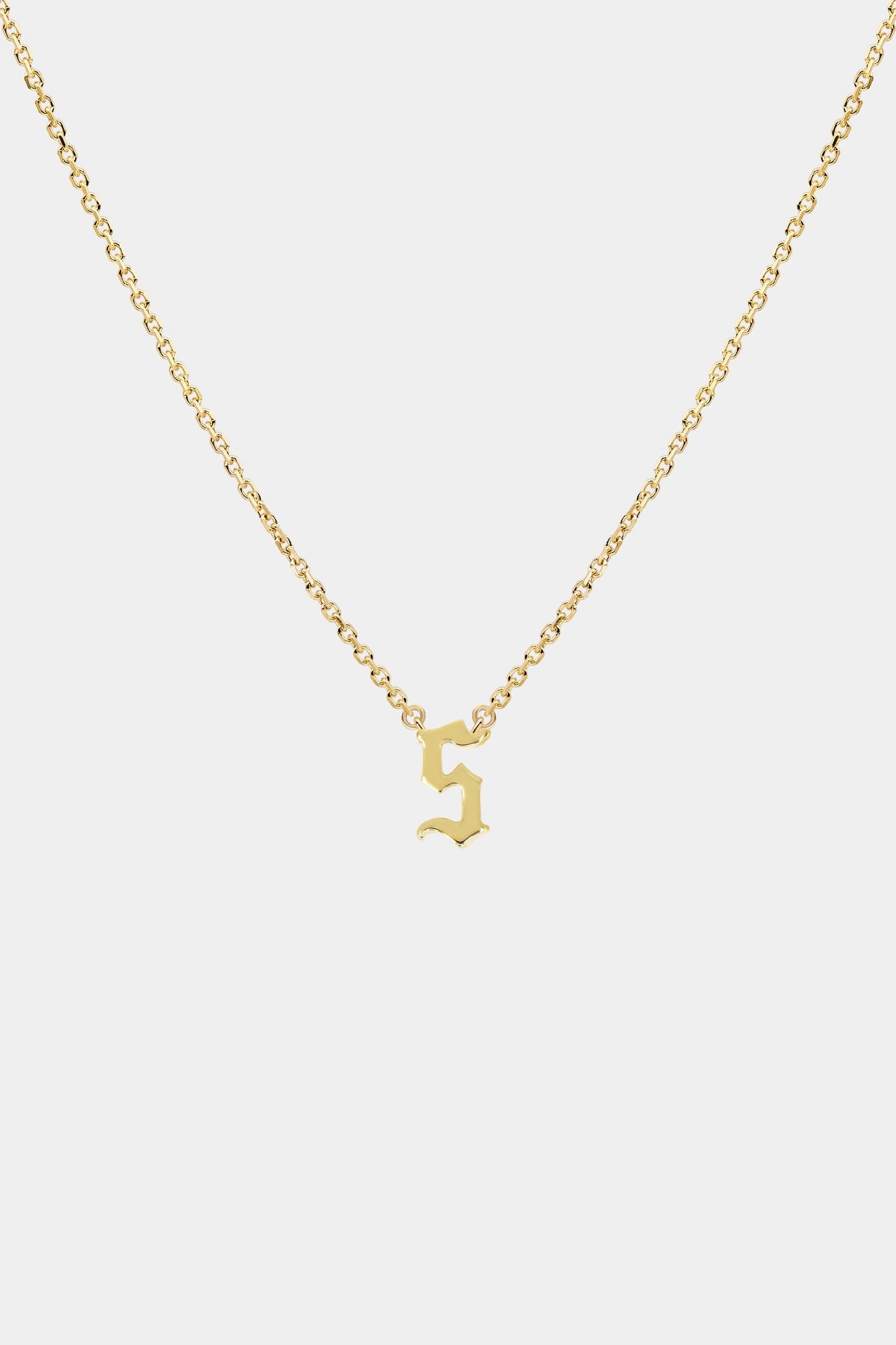 Gothic Letter Necklace | 925 Sterling Silver