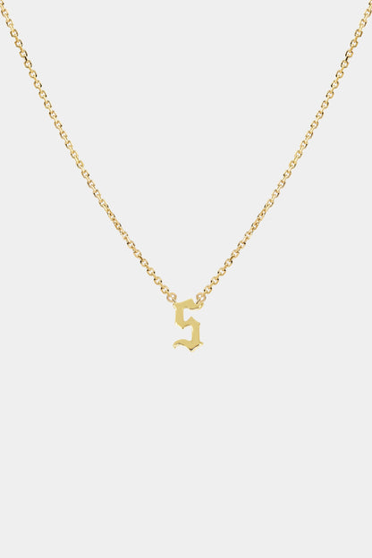 Gothic Letter Necklace | 925 Sterling Silver