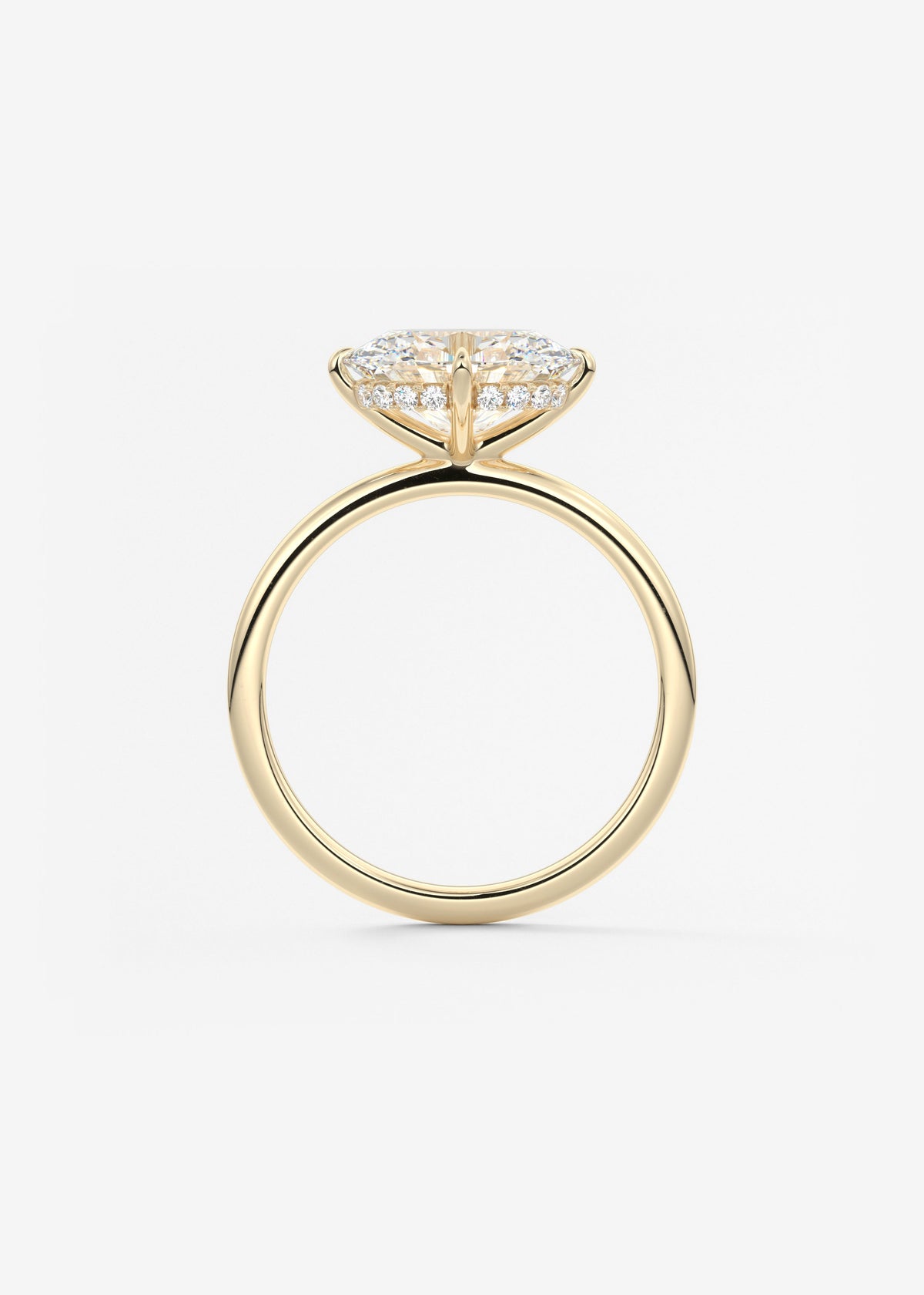Oval East West Solitaire Lab Grown Diamond Engagement Ring