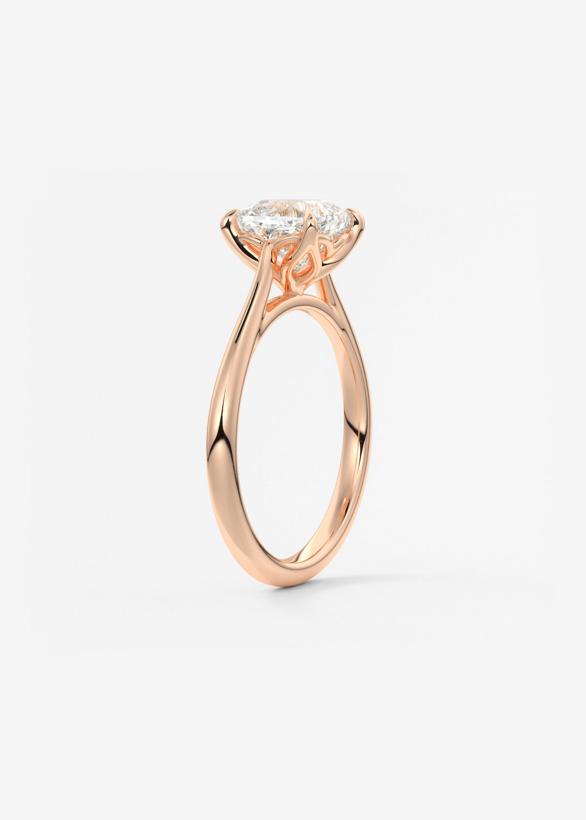 Cushion Cathedral Lab Grown Diamond Engagement Ring