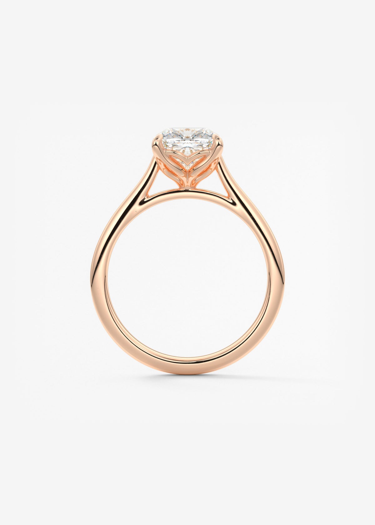 Cushion Cathedral Lab Grown Diamond Engagement Ring