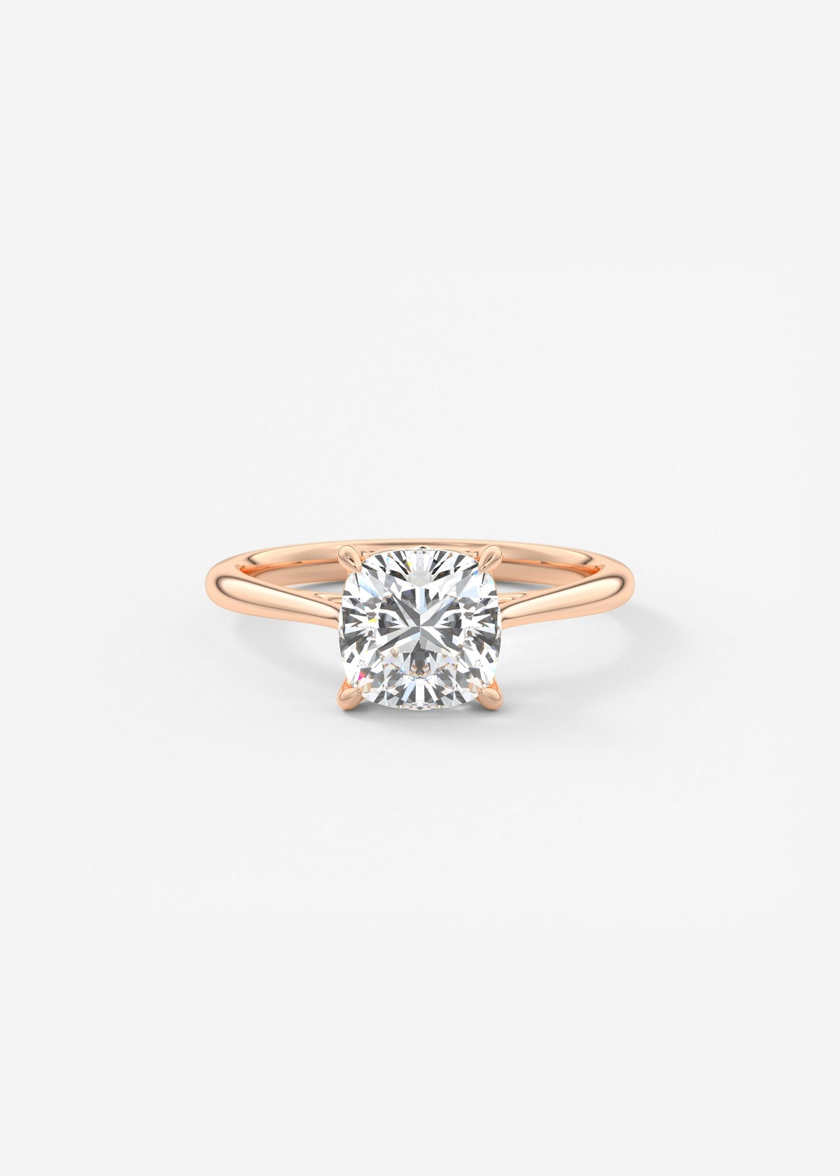 Cushion Cathedral Lab Grown Diamond Engagement Ring