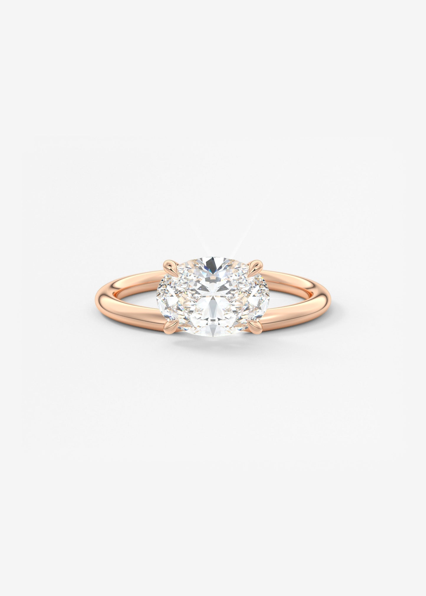 Oval Solitaire Lab Grown Diamond Engagement Ring
