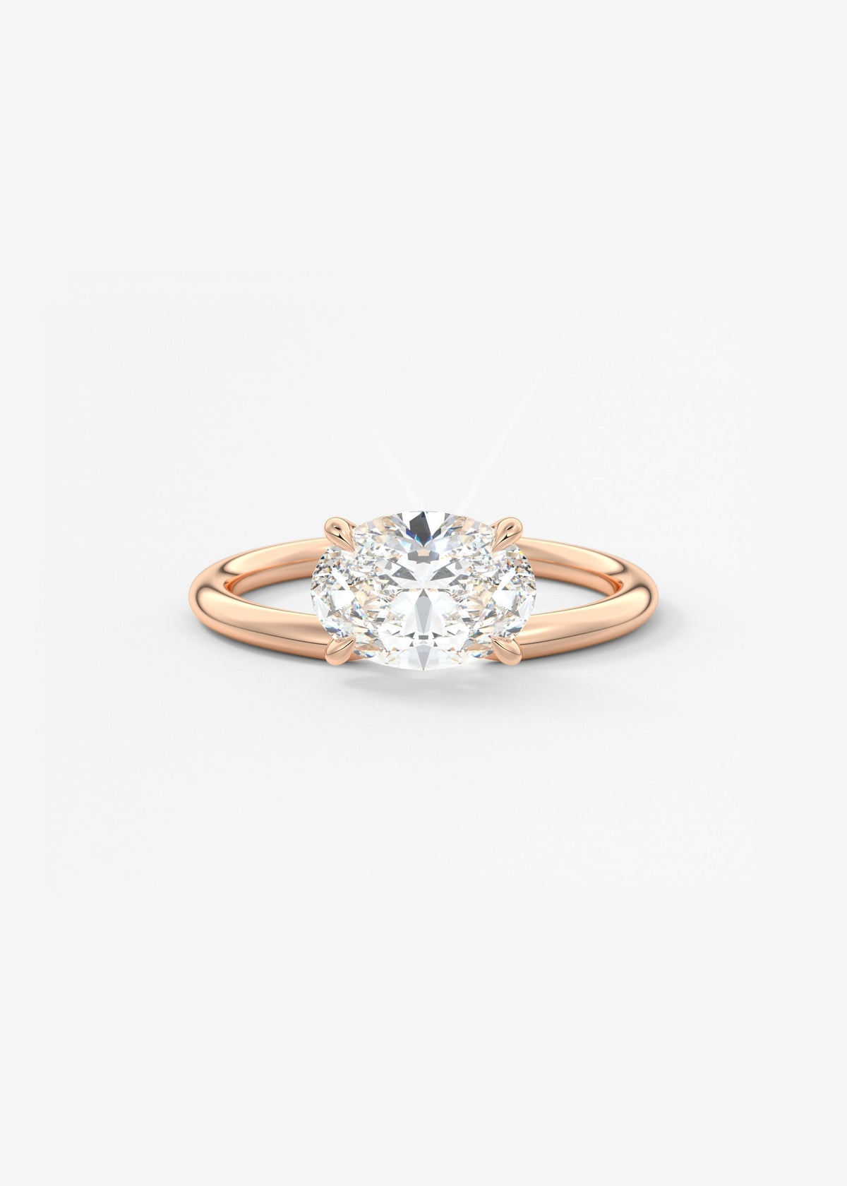 Oval Solitaire Lab Grown Diamond Engagement Ring