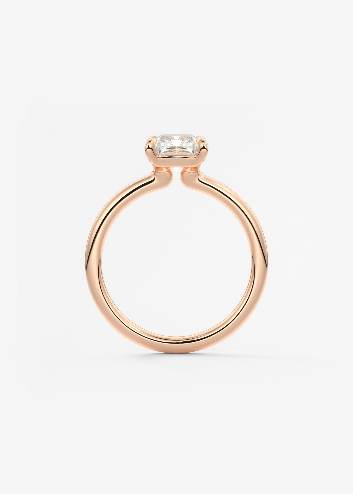 Radiant Hidden Halo Lab Grown Diamond Engagement Ring
