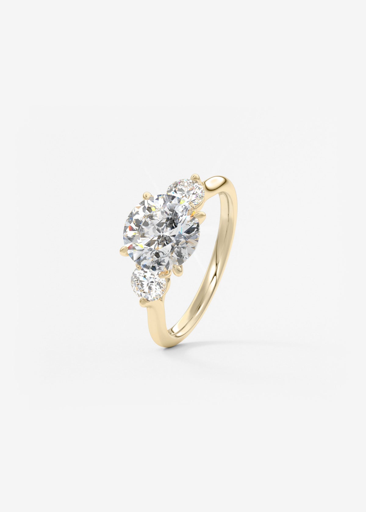 Round Hidden Halo Pave Lab Grown Diamond Engagement Ring