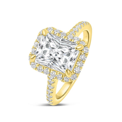 1.5 CT Round Pave Lab Grown Diamond Engagement Ring