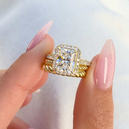 1.5 CT Round Pave Lab Grown Diamond Engagement Ring