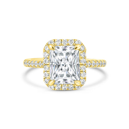 1.5 CT Round Pave Lab Grown Diamond Engagement Ring