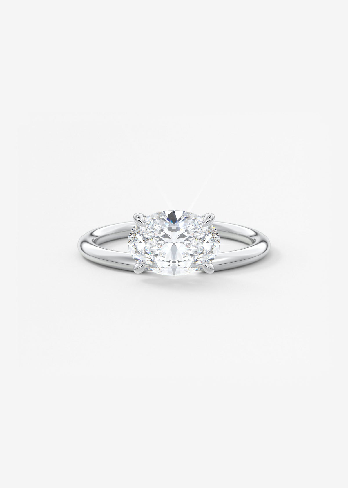 Oval Solitaire Lab Grown Diamond Engagement Ring