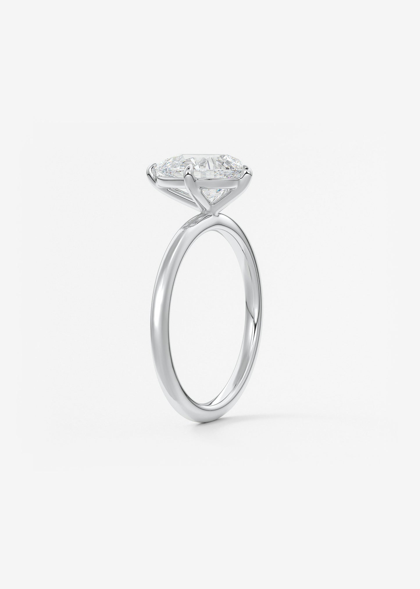 Pear Solitaire Lab Grown Diamond Engagement Ring