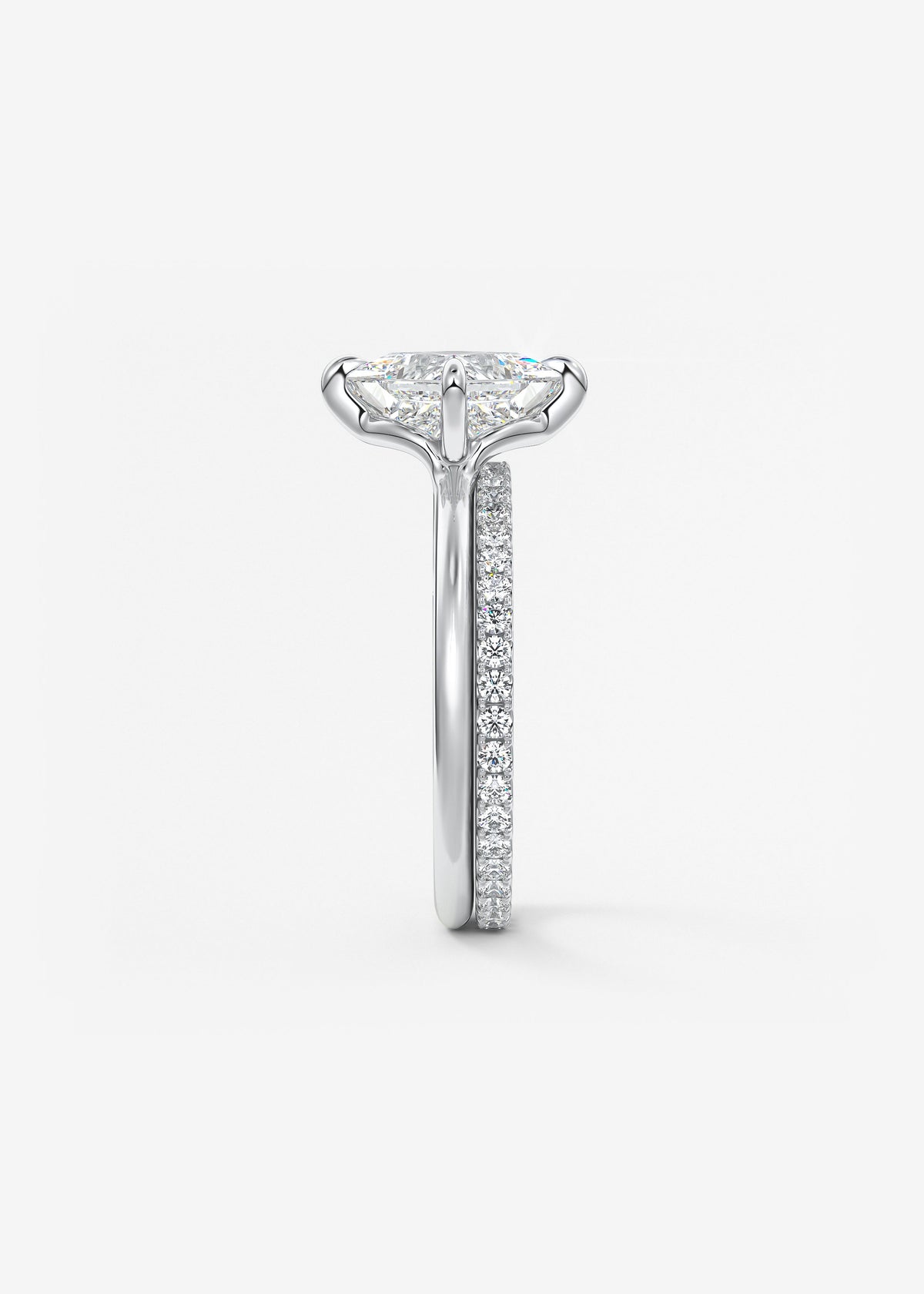 Princess East West Lab Grown Diamond Engagement Ring