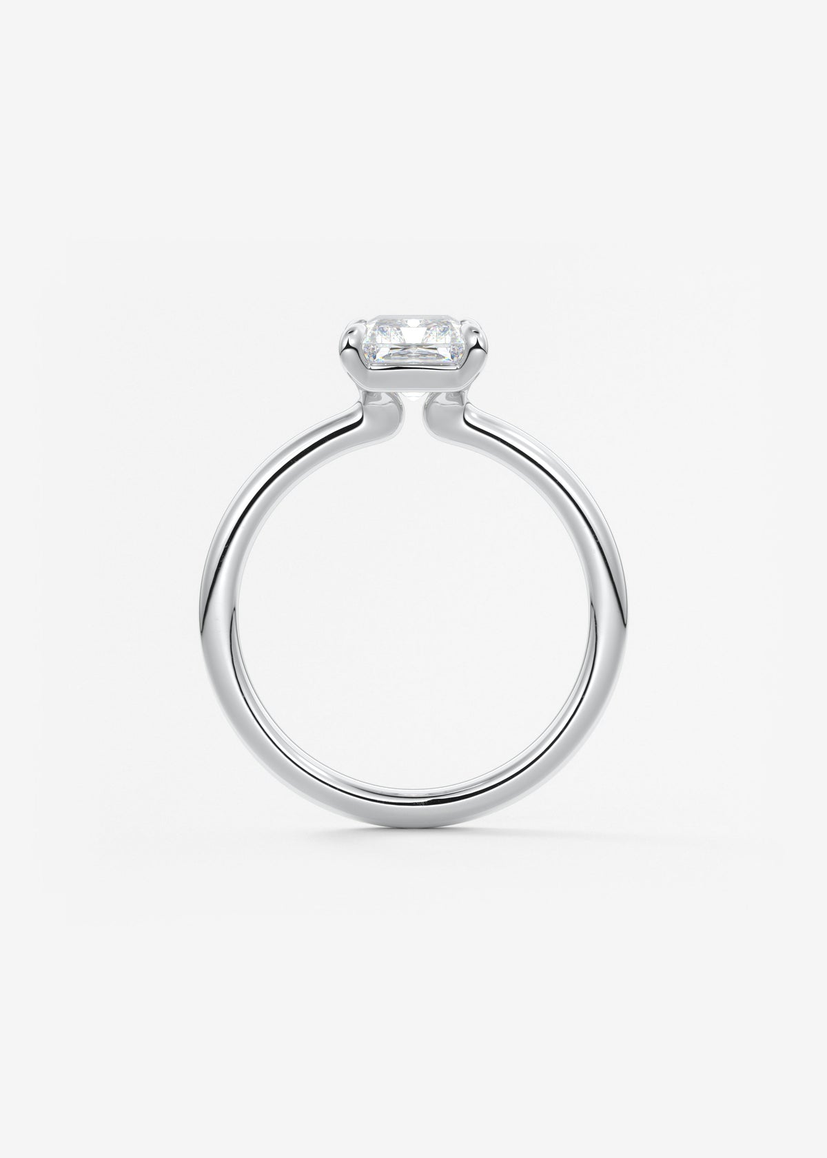 Radiant Hidden Halo Lab Grown Diamond Engagement Ring