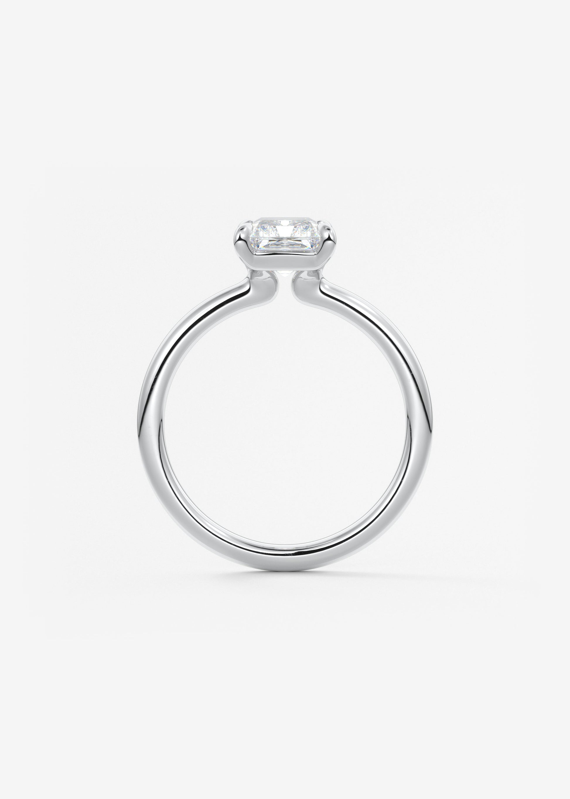 Radiant Hidden Halo Lab Grown Diamond Engagement Ring