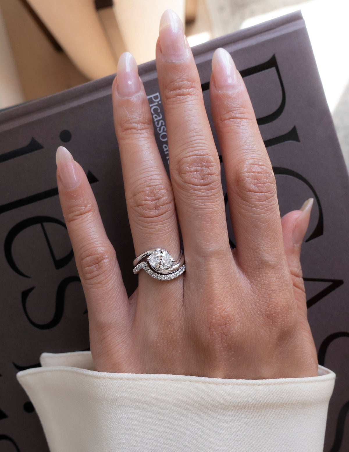 1.5 CT Oval Cut Lab Grown Diamond Solitaire Engagement Ring