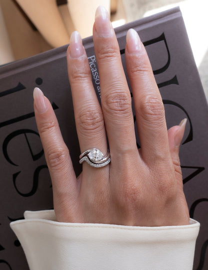 1.5 CT Oval Cut Lab Grown Diamond Solitaire Engagement Ring