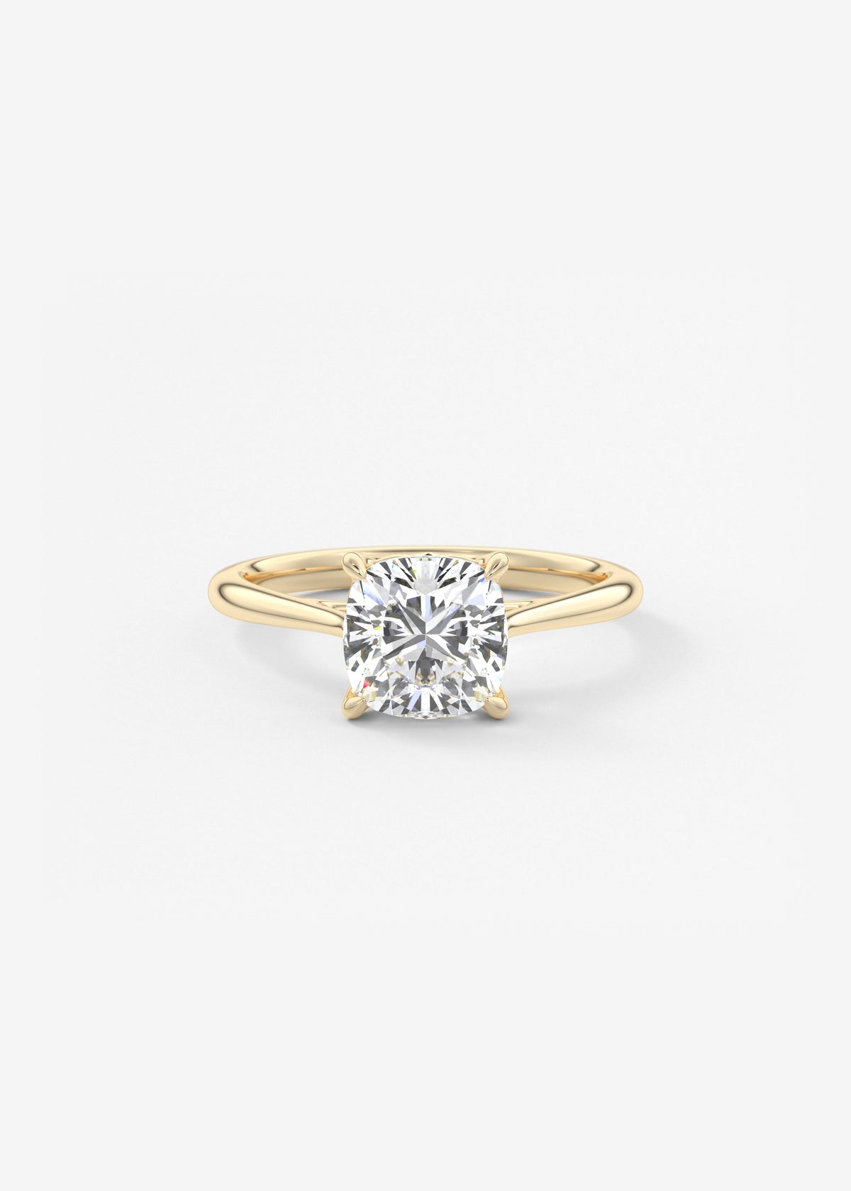 Cushion Cathedral Lab Grown Diamond Engagement Ring