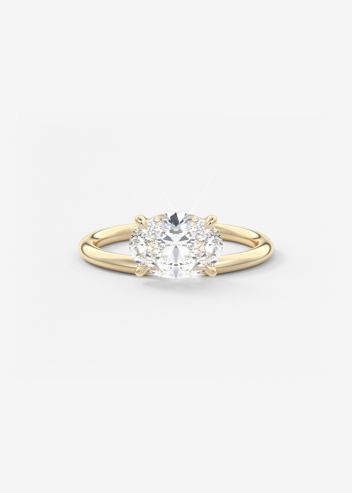 Oval Solitaire Lab Grown Diamond Engagement Ring