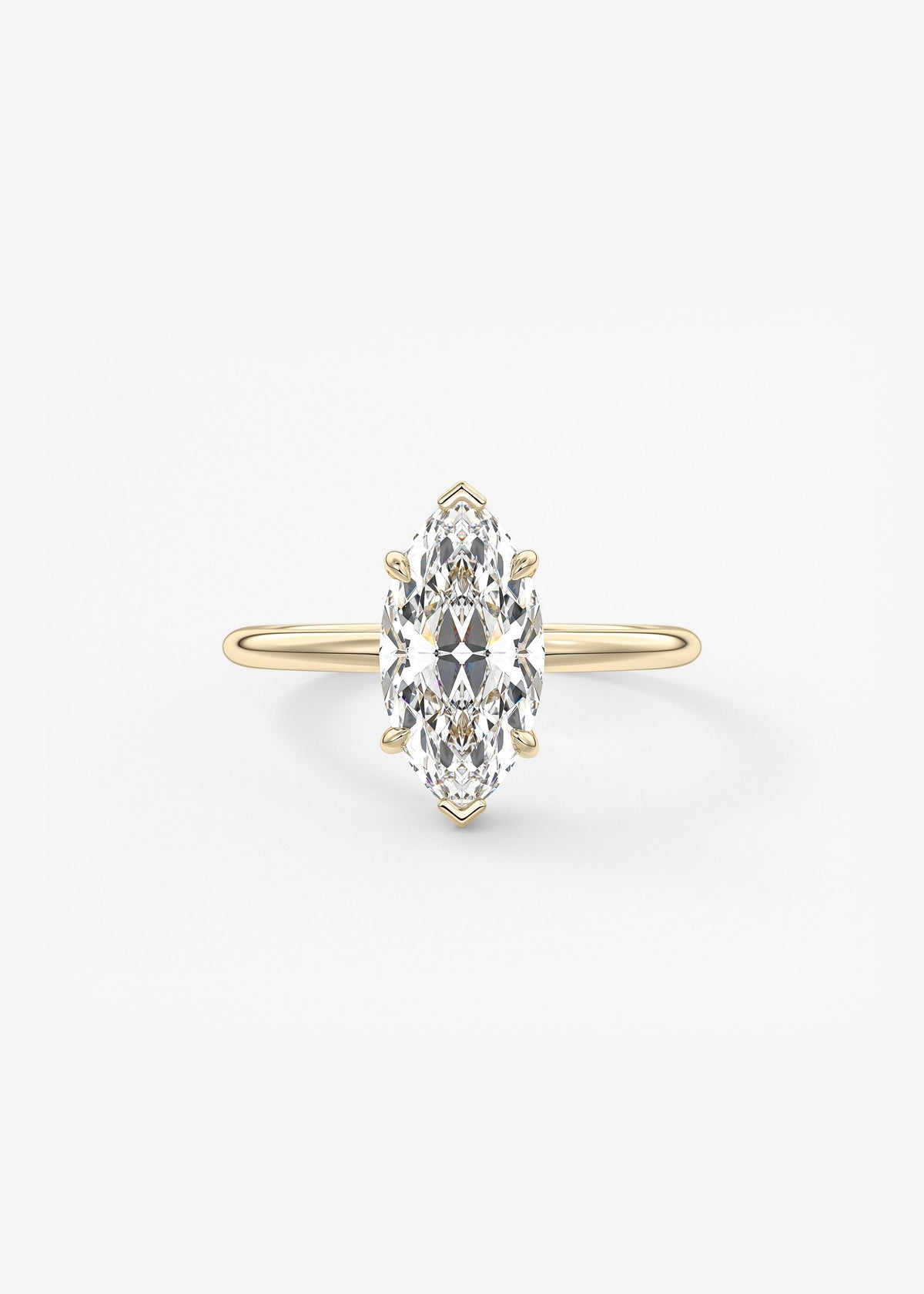 Marquise Hidden Halo Lab Grown Diamond Engagement Ring