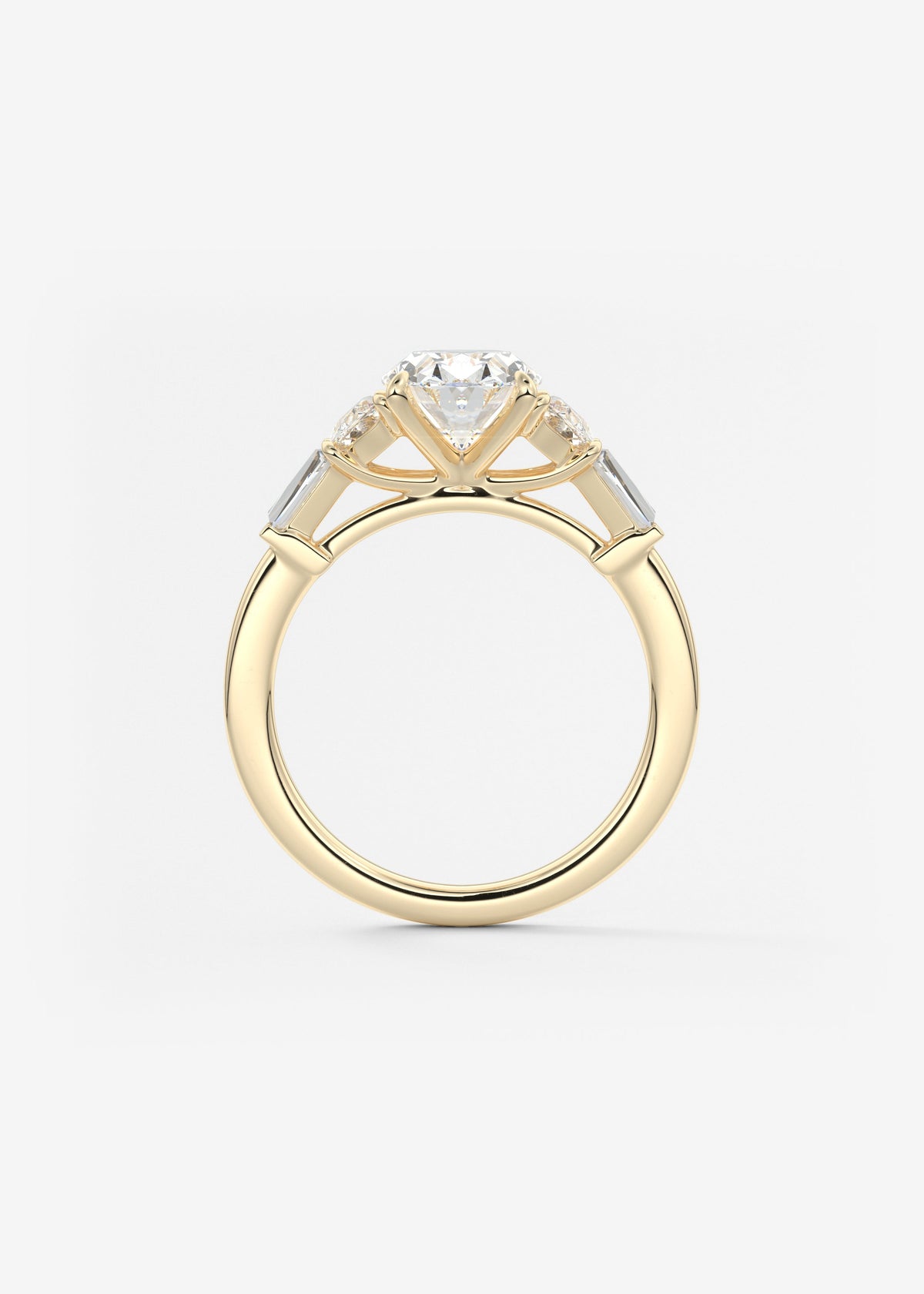 Oval Cluster Lab Grown Diamond Engagement Ring