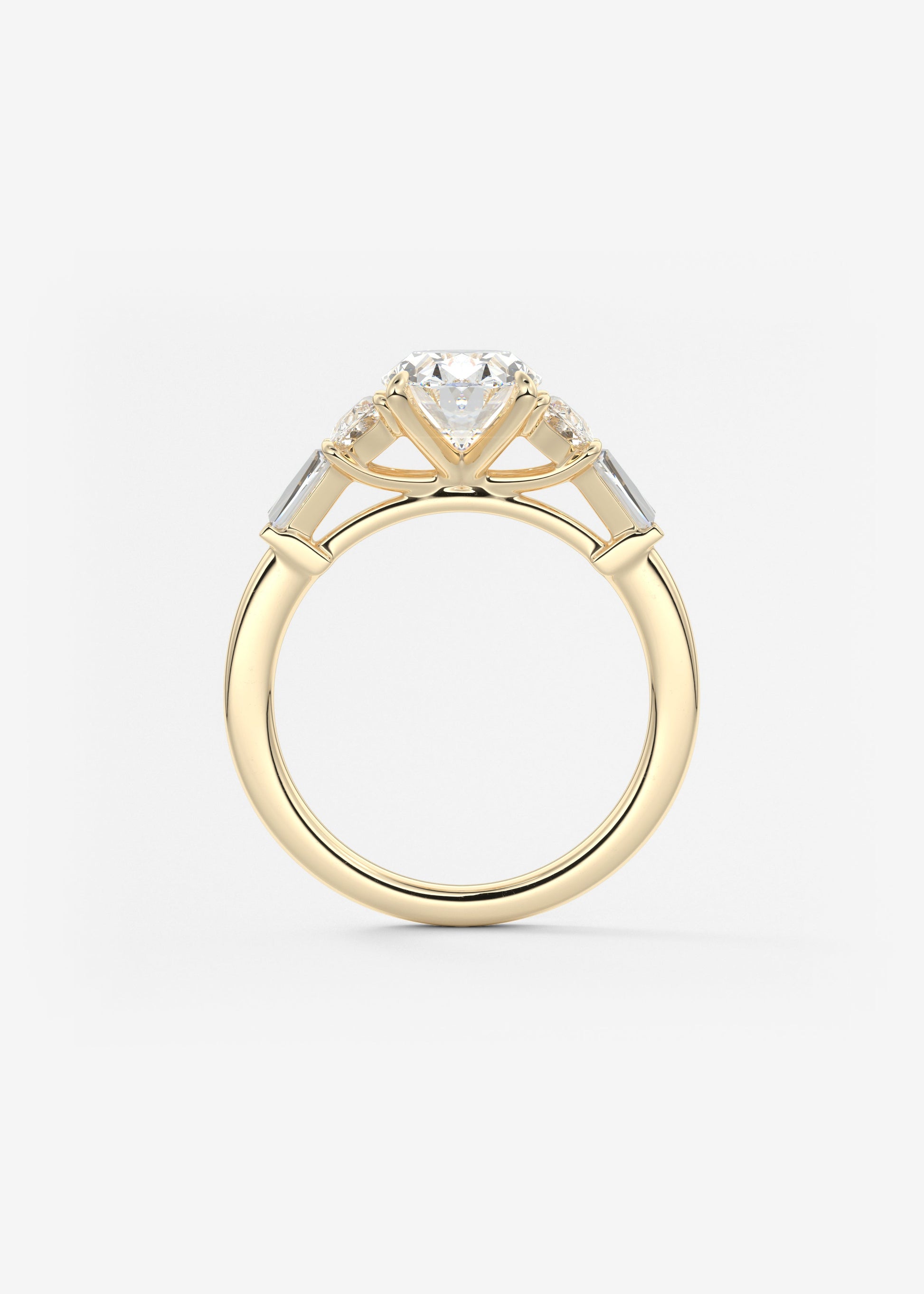Oval Cluster Lab Grown Diamond Engagement Ring